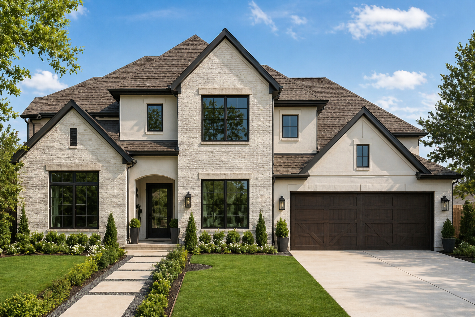 Professionally painted home exterior in Dallas-Fort Worth