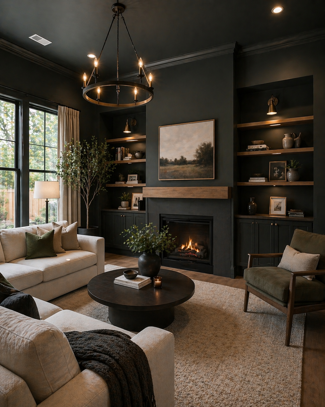 Accent wall in Dallas home